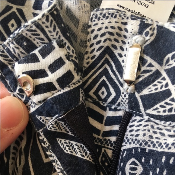 Mara Hoffman| Navy/White Patterned Viscose Pants - Picture 5 of 12